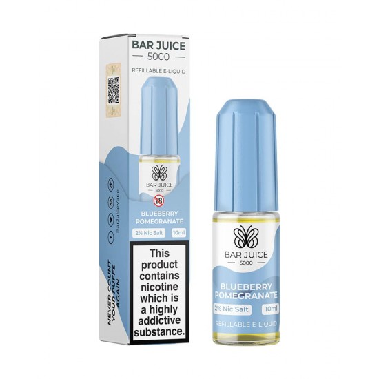 Blueberry Pomegranate Nic Salt E-Liquid by Bar Juice 5000 Salts 10ml-10mg