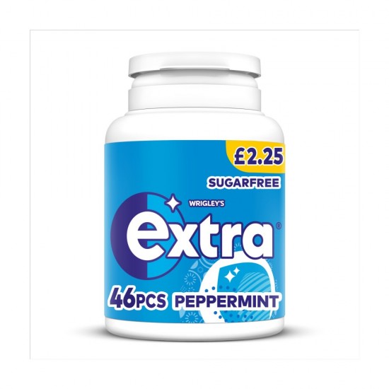 Extra Peppermint Chewing Gum Sugar Free £2.25 PMP Bottle 46 Pieces