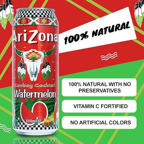 Arizona Watermelon Fruit Juice Cocktail Cans 650ml