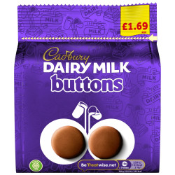 Cadbury Dairy Milk Buttons Price Marked £1.69 Cadbury Dairy Milk Buttons Price Marked £1.69