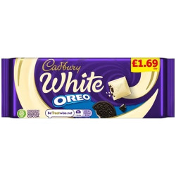 Cadbury Oreo White Standard Bags 85g Price Marked £1.69 Cadbury Oreo White Standard Bags 85g Price Marked £1.69