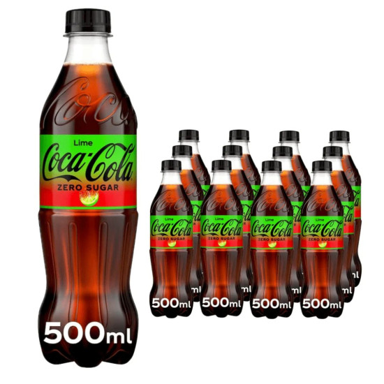 Coke Bottle Lime Zero 500ml