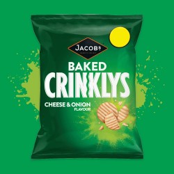 Baked Crinklys Cheese & Onion 90g (15 Pack) Price Marked £1.25