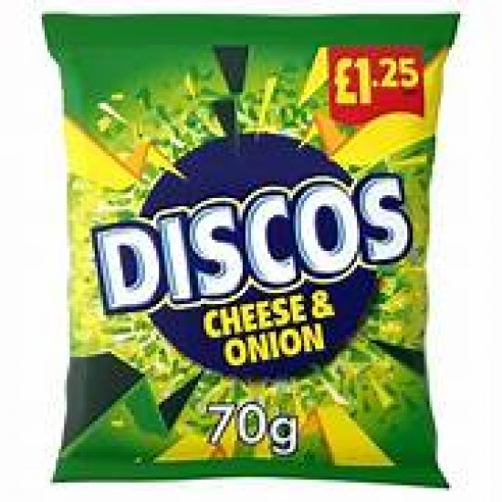 Discos Cheese & Onion 70g (16 Pack) Price Marked £1.25