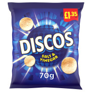 Disco Salt and Vinegar Flavour 70g Price Marked £1.35