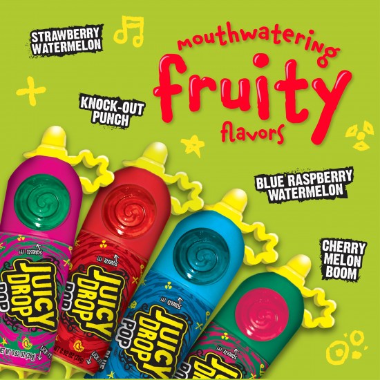 Juicy Drop Pop Lollipop with Sour Gel 26g