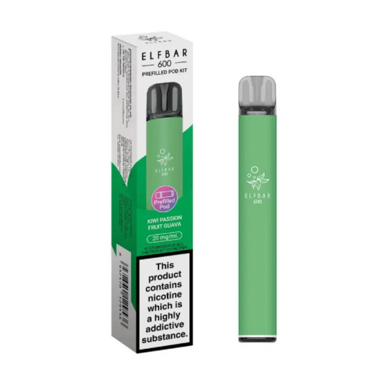 Elf Bar 600 Compliant Prefilled Pod Kit Kiwi Passion Fruit/ 20mg