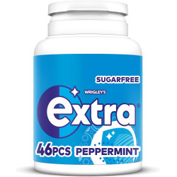 Extra Peppermint Sugarfree Chewing Gum Bottle 46 Pieces  Extra Peppermint Sugarfree Chewing Gum Bottle 46 Pieces