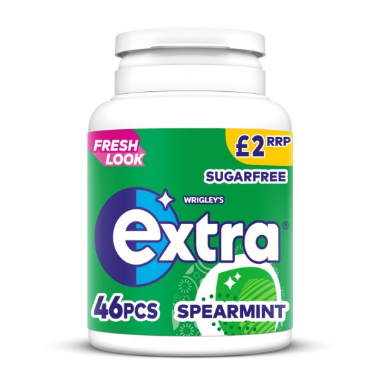 Extra Spearmint Chewing Gum Sugar Free £2.25 PMP Bottle 46 Pieces