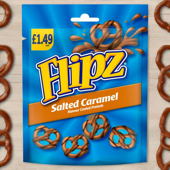 Flipz Salted Caramel Pretzels Price Marked £1.49 Flipz Salted Caramel Pretzels Price Marked £1.49