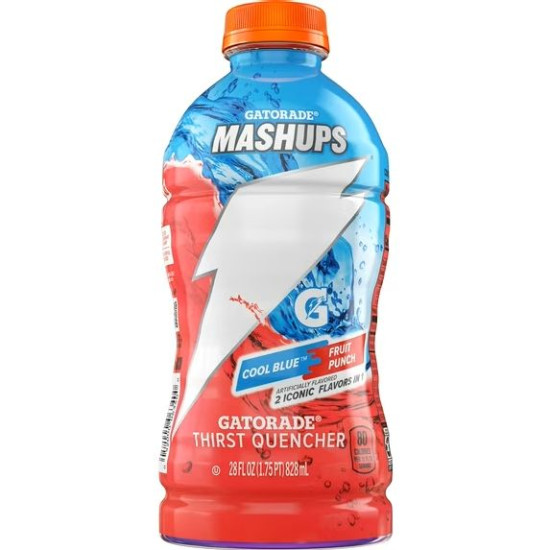 Gatorade Thirst Quencher Mashups Cool Blue Fruit Punch 28oz (828ml) - 15CT [Canadian]