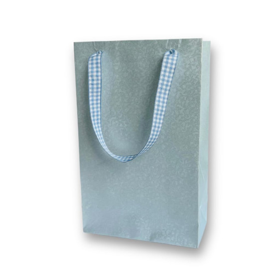 Gingham Grese paper Blue bags 