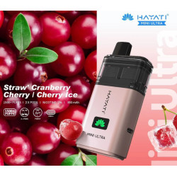 Hayati Mini Ultra 1500+ Puffs - Strawberry Cranberry Cherry/ Cherry Ice Hayati Mini Ultra 1500+ Puffs - Strawberry Cranberry Cherry/ Cherry Ice