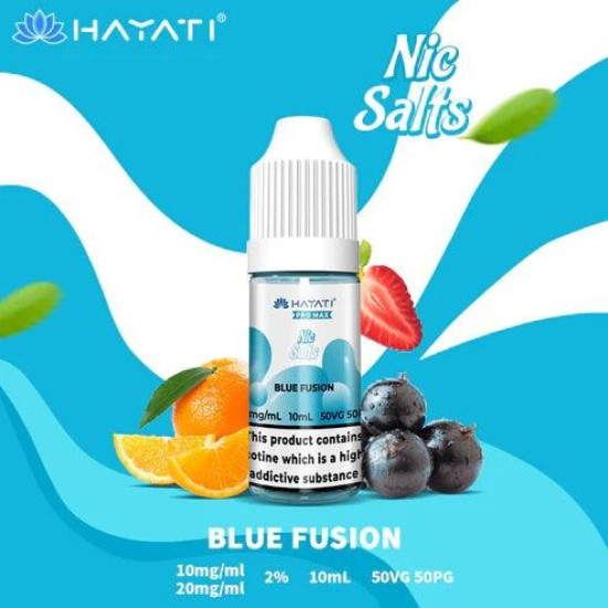 Hayati Pro Max Nic Salts Blue Fusion 10ml-10mg