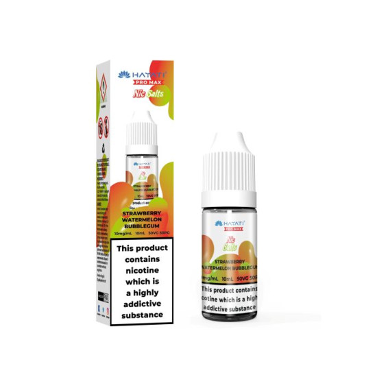 Hayati Pro Max Nic Salts Strawberry Watermelom Bubblegum 10ml-10mg