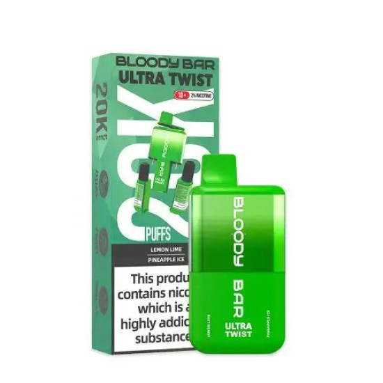 Lemon Lime & Pineapple Ice | Bloody Bar Ultra Twist 20k Puff