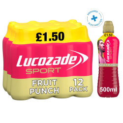 Lucozade Sport Cap Fruit Punch Price Mark £1.50 Lucozade Sport Cap Fruit Punch Price Mark £1.50