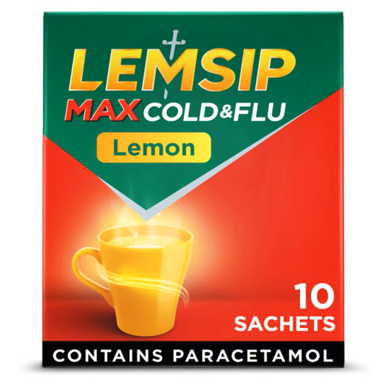 Lemsip Max Cold & Flu (Lemon) 10 Sachets Box