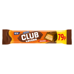 Mcvities Club Layers Orange Price Marked 79p