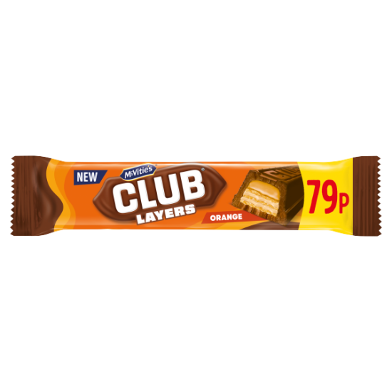 Mcvities Club Layers Orange Price Marked 79p