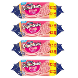 Mcvities Digestive Pink 232g PMP £2.25 