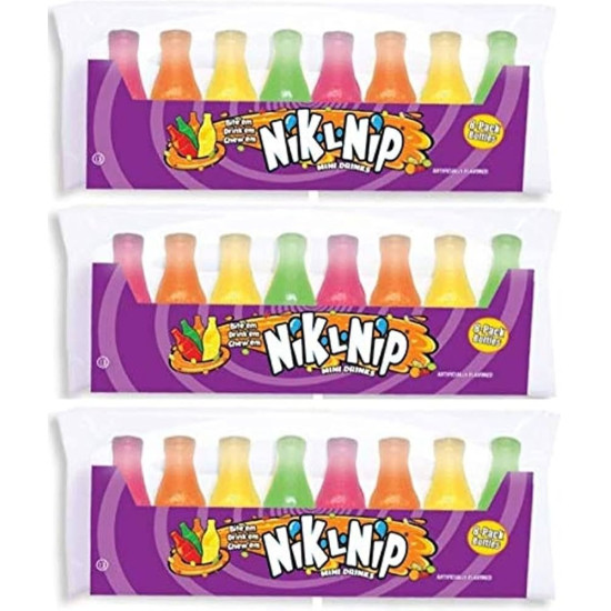 Nik-L-Nip Mini Drinks Wax Bottles 8 Pack (79g)