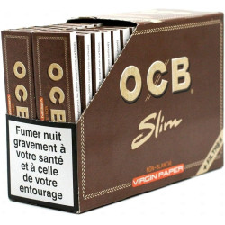 OCB Slim Brown with Roaches 32 Pack
