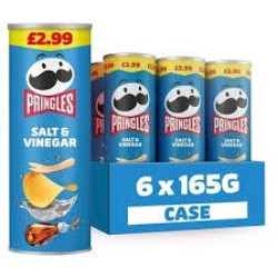 Pringles Salt & Vinegar 165g Price Marked £2.99