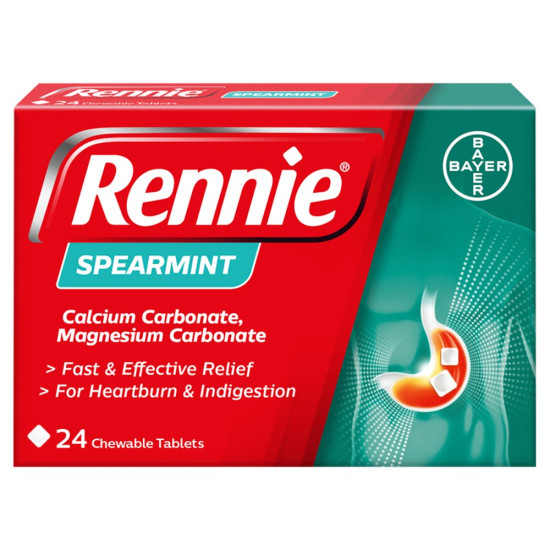 Rennie 24 Spearmint Chewable Tablets