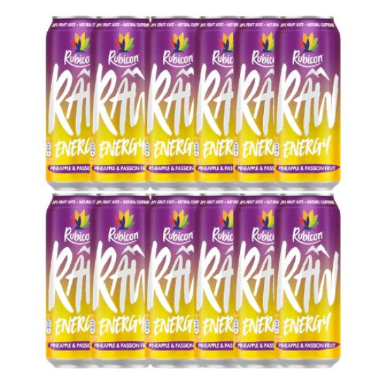 Rubicon Energy Pineapple & Passion Fruit 500ml Cans