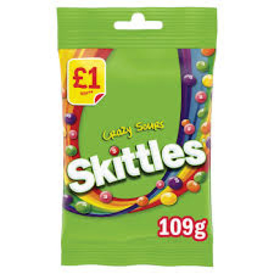 Skittles Crazy Sour Price Marked £1