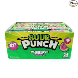 Sour Punch Watermelon Straws-24CT Sour Punch Watermelon Straws-24CT