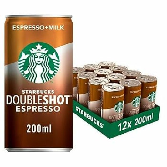 Starbucks Double Shot Espresso & Milk 12x200ml Starbucks Double Shot Espresso & Milk 12x200ml