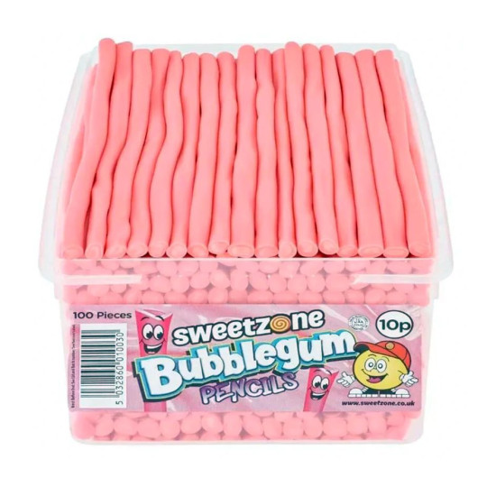 Sweet Zone Bubblegum Pencils (10p) 1100g Tubs