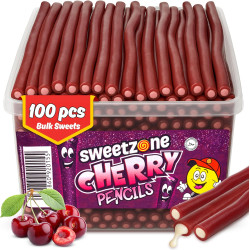 Sweet Zone Cherry Pencils(10p) 1100g Tubs