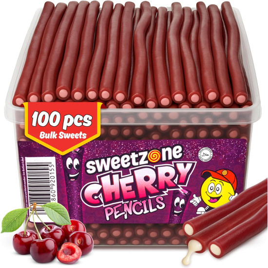 Sweet Zone Cherry Pencils(10p) 1100g Tubs