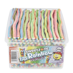 Sweet Zone Rainbow Pencils(10p) 1100g Tubs