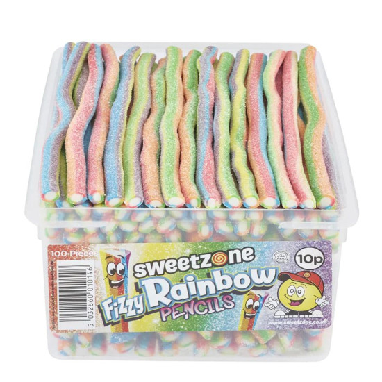 Sweet Zone Rainbow Pencils(10p) 1100g Tubs