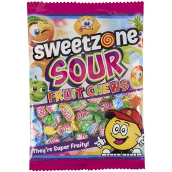 Sweetzone sour fruit chews 180g x 12