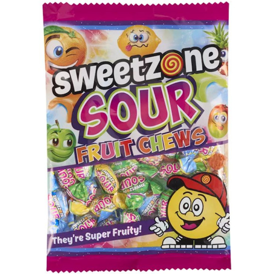 Sweetzone sour fruit chews 180g x 12