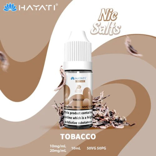 Tobacco Nic Salt | Hayati Pro Max 10ml E-Liquid 20mg Tobacco Nic Salt | Hayati Pro Max 10ml E-Liquid 20mg