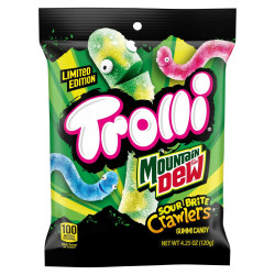 Trolli Prg Bag Sour Mountain Dew Crawlers 4.25oz-12CT