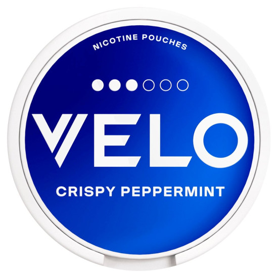 Velo Crispy Peppermint Nicotine Pouches 3 Dot 10mg - (10x14g) 