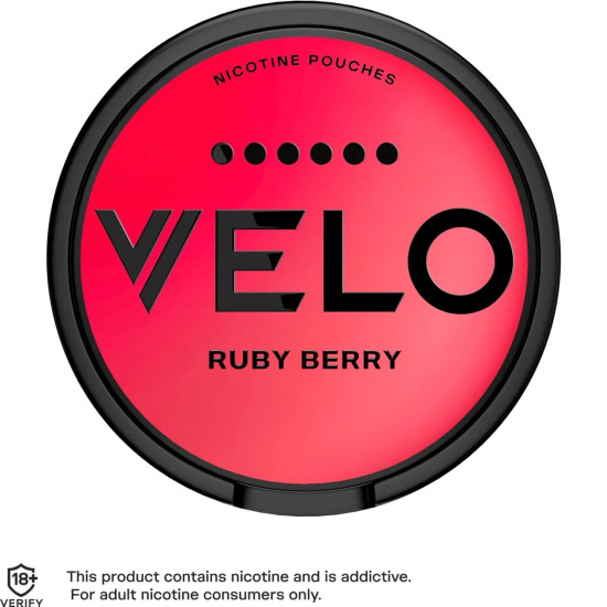 Velo Ruby Berry Nicotine Pouches 17mg 