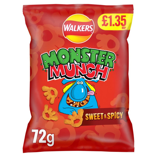 Walkers Monster Munch Sweet & Spicy Price Marked £1.35