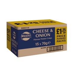Walkers Cheese & Onion Crisps £1.25 RRP PMP 70g