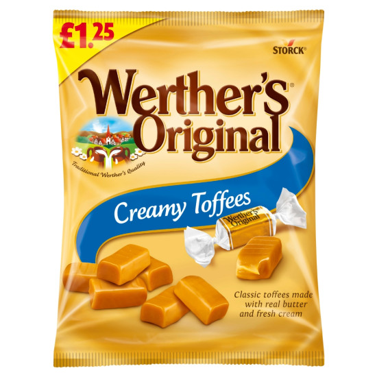 Werthers Original Creamy Toffees Price Marked £1.25 Werthers Original Creamy Toffees Price Marked £1.25
