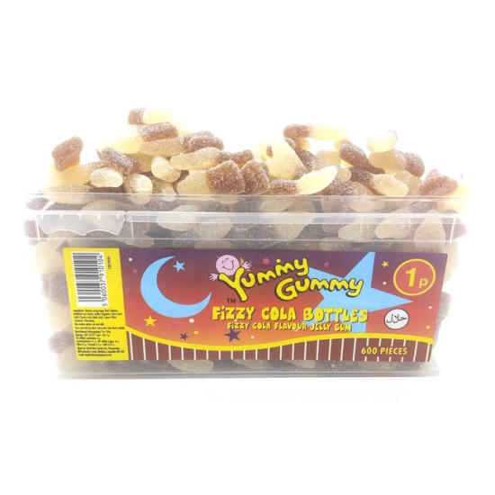 Yummy Gummy Fizzy Cola Bottles Tub 1000g