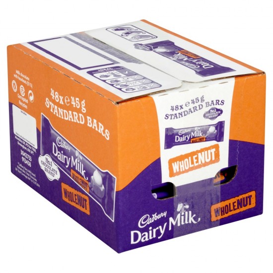 Cadbury dairy milk  wholenut 48x45g