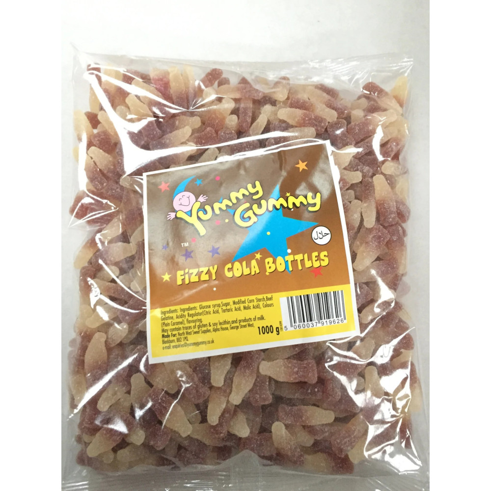 Yummy Gummy Cola Bottles 1Kg Bag – Wholesale in Preston